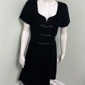 Santa Fe By Jim Tremblay Vintage Black Velvet Dress